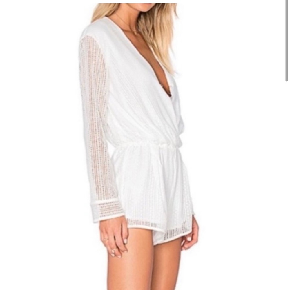 Endless Rose white lace romper